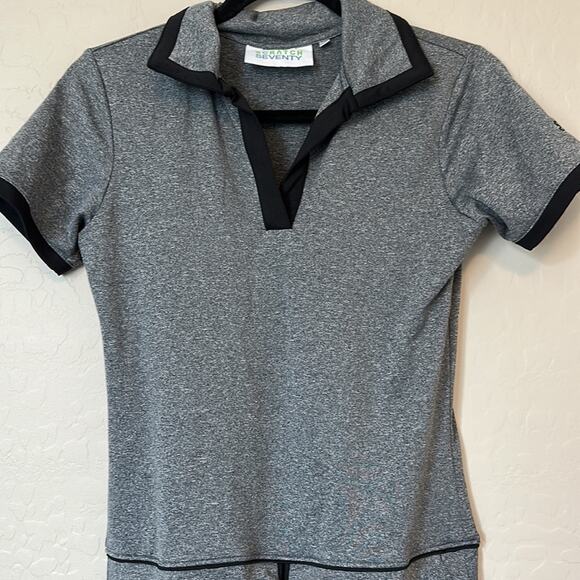 Scratch Seventy Charlotte Short Sleeve Golf Mini Athletic Dress Gray Size S - Picture 4 of 14